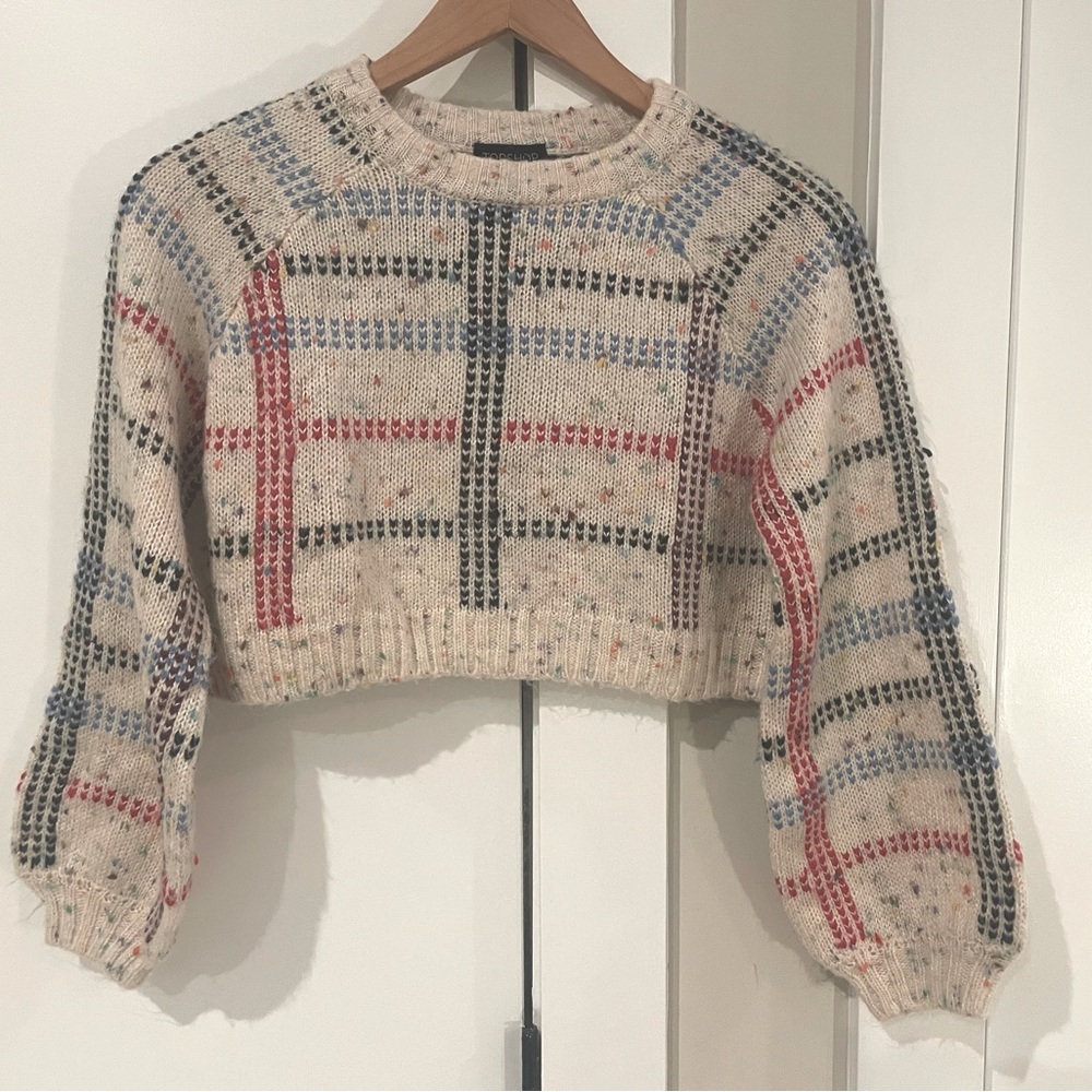 Topshop check pattern sweater size 4